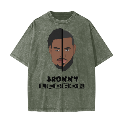 Bronny & LeBron Vintage T-Shirt