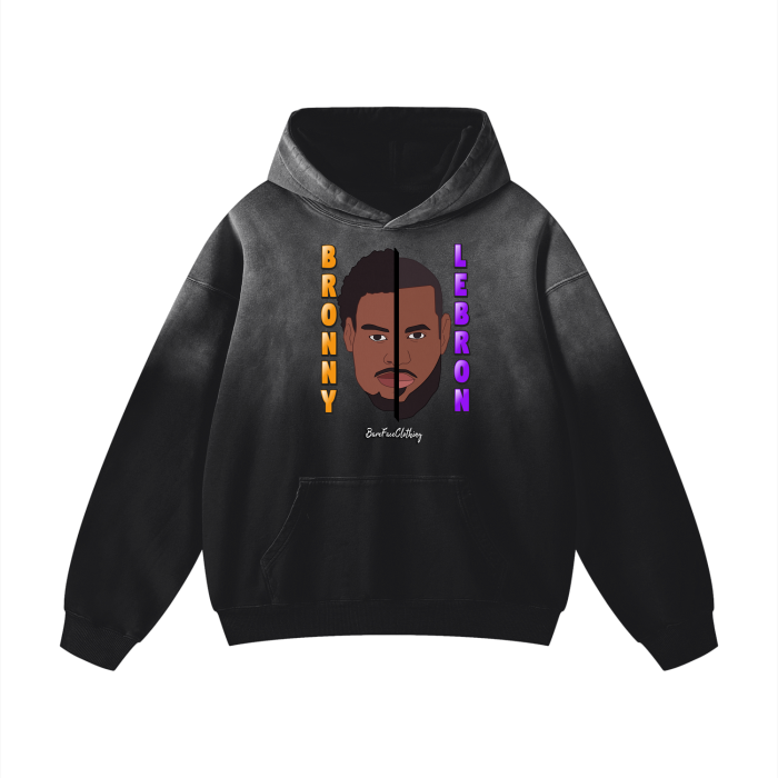 Bronny & LeBron - Wash Oversized Hoodie