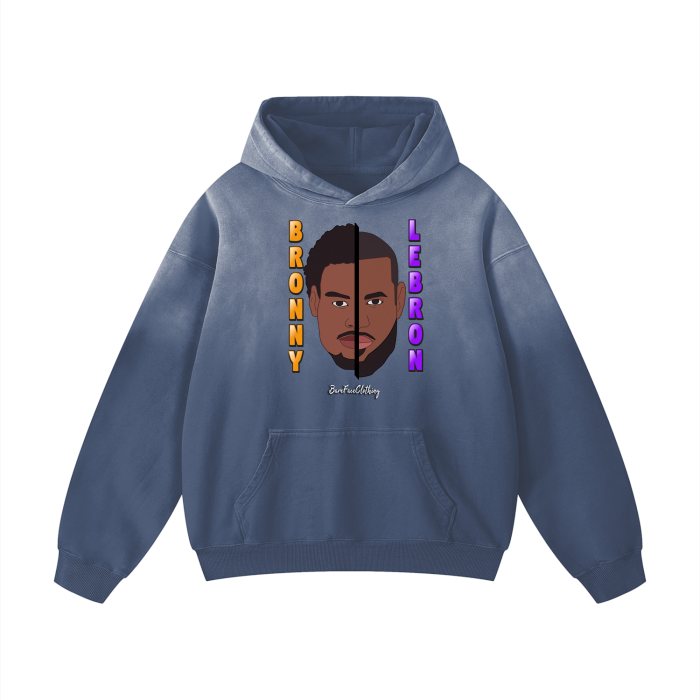 Bronny & LeBron - Wash Oversized Hoodie